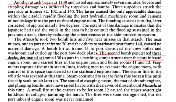 This is the description of the damage caused by the second AP bomb.