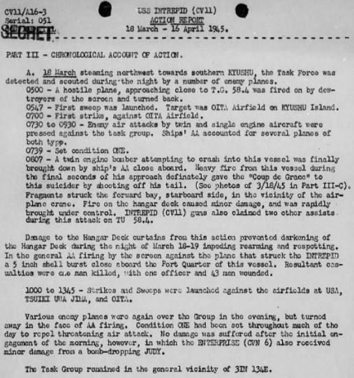 Intrepid AAR Extract for 18 March 1945.JPG